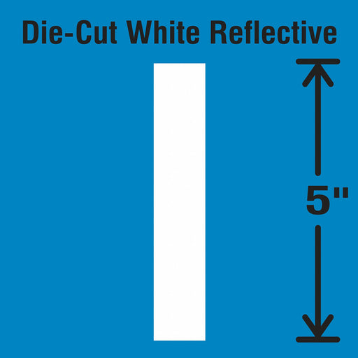 Die-Cut Reflective Letter Label I PK5