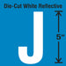 LetterLabel Vinyl 5inH 2-3/4inW PK5