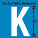 LetterLabel Vinyl 5inH 2-3/4inW PK5