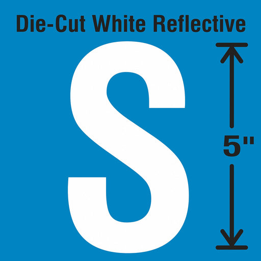 Die-Cut Reflective Letter Label S PK5