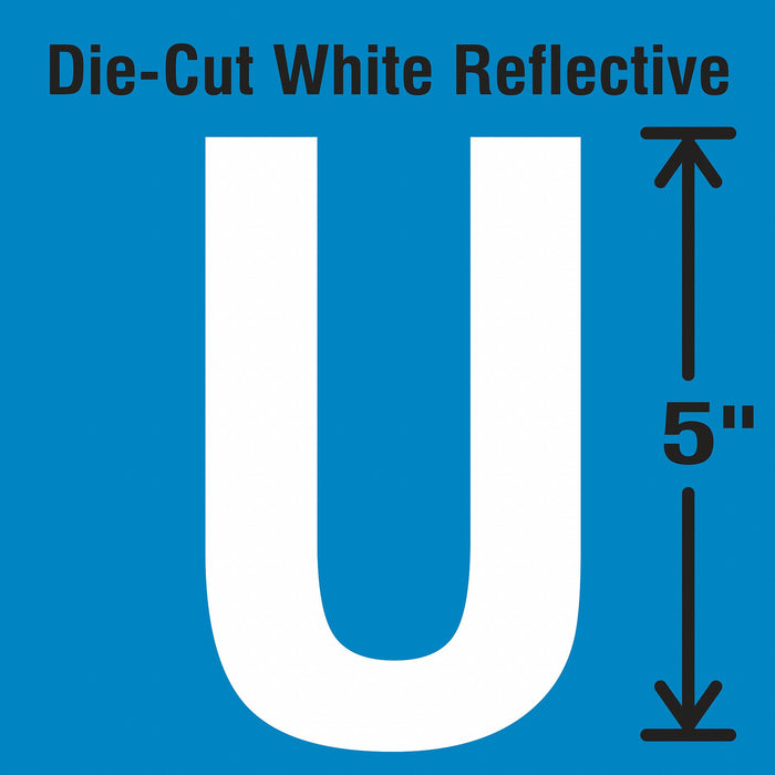 LetterLabel Vinyl 5inH 2-3/4inW PK5