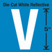 LetterLabel Vinyl 5inH 2-3/4inW PK5