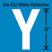 LetterLabel Vinyl 5inH 2-3/4inW PK5
