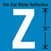 LetterLabel Vinyl 5inH 2-3/4inW PK5