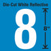 Number Label Vinyl White Number 8 8 H