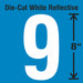 Number Label Vinyl 8 in H 4-3/4 in W