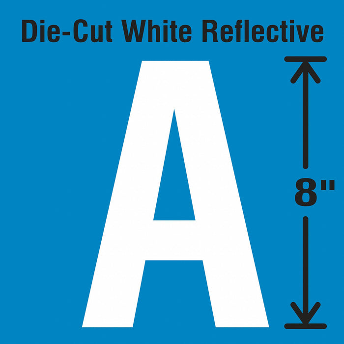 Letter Label Vinyl 8 in H 4-3/4 in W