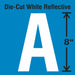 Letter Label Vinyl 8 in H 4-3/4 in W