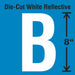Letter Label Vinyl 8 in H 4-3/4 in W