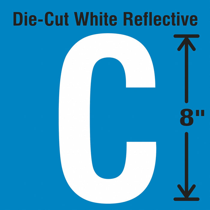 Letter Label Vinyl 8 in H 4-3/4 in W