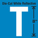 Letter Label Vinyl 8 in H 4-3/4 in W
