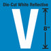 Letter Label Vinyl 8 in H 4-3/4 in W