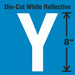 Letter Label Vinyl 8 in H 4-3/4 in W