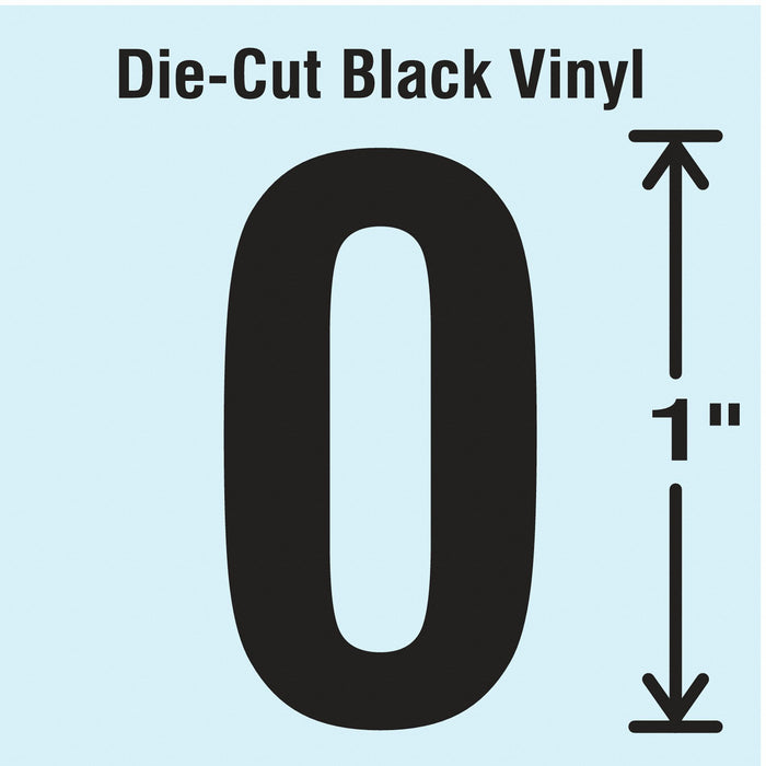 NumberLabel Vinyl 1inH 5/8inW PK10