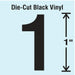 NumberLabel Vinyl 1inH 5/8inW PK10