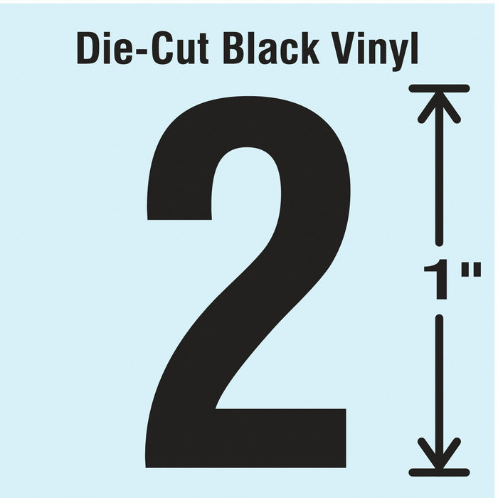 NumberLabel Vinyl 1inH 5/8inW PK10