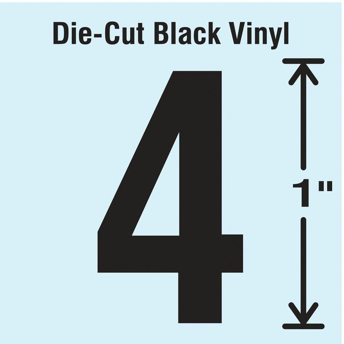 NumberLabel Vinyl 1inH 5/8inW PK10