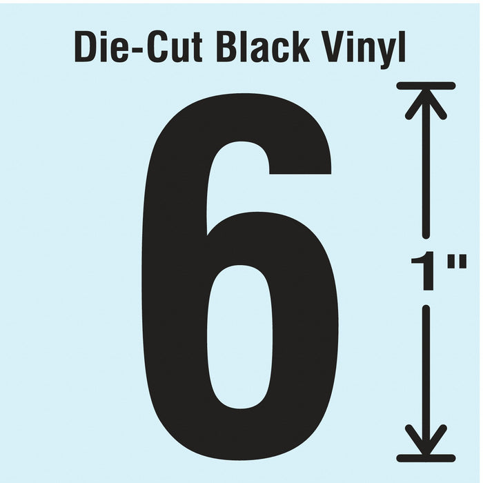 NumberLabel Vinyl 1inH 5/8inW PK10