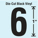 NumberLabel Vinyl 1inH 5/8inW PK10