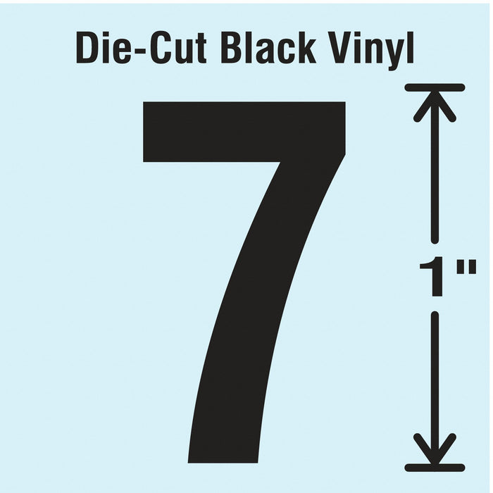 NumberLabel Vinyl 1inH 5/8inW PK10