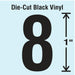 NumberLabel Vinyl 1inH 5/8inW PK10