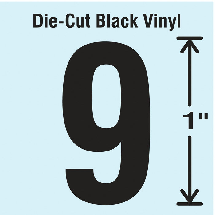 NumberLabel Vinyl 1inH 5/8inW PK10