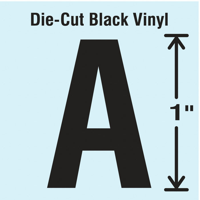 K8338 LetterLabel Vinyl 1inH 5/8inW PK10