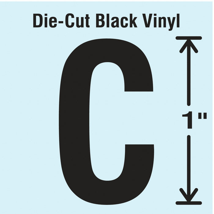 K8338 LetterLabel Vinyl 1inH 5/8inW PK10