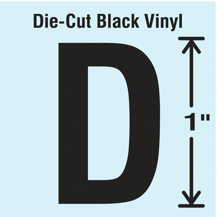 K8338 LetterLabel Vinyl 1inH 5/8inW PK10