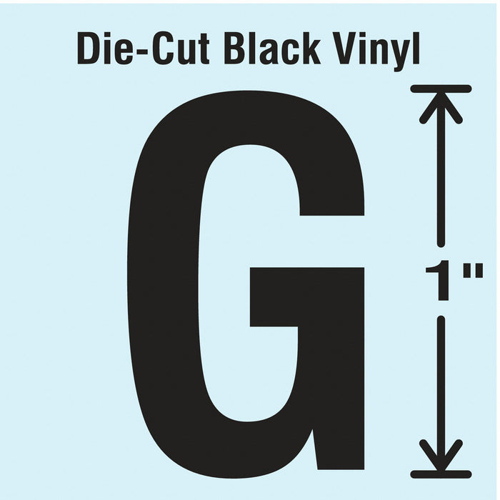K8338 LetterLabel Vinyl 1inH 5/8inW PK10