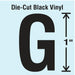 K8338 LetterLabel Vinyl 1inH 5/8inW PK10