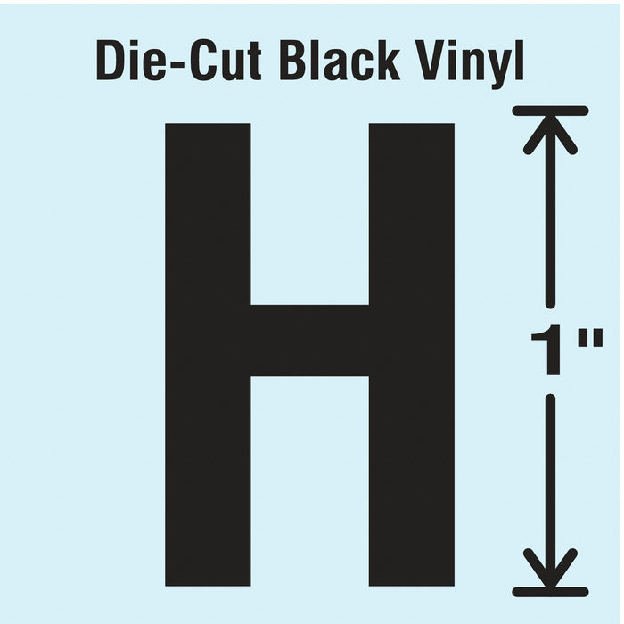 K8338 LetterLabel Vinyl 1inH 5/8inW PK10