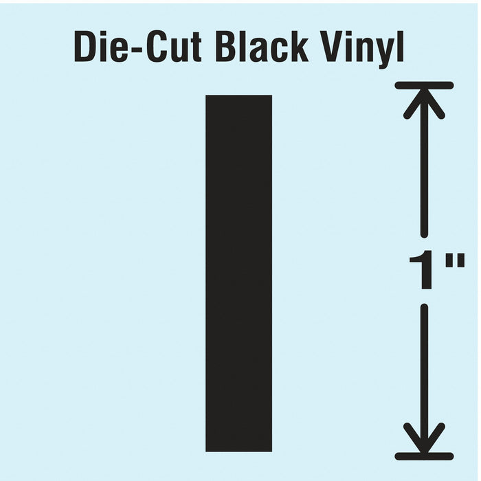 K8338 LetterLabel Vinyl 1inH 5/8inW PK10