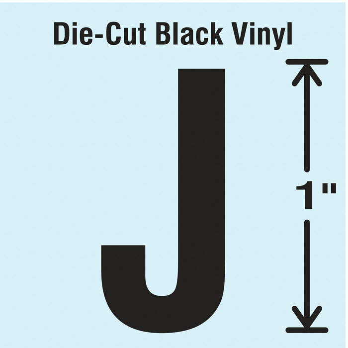 K8338 LetterLabel Vinyl 1inH 5/8inW PK10