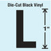 K8338 LetterLabel Vinyl 1inH 5/8inW PK10