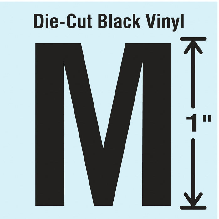 K8338 LetterLabel Vinyl 1inH 5/8inW PK10