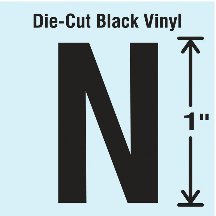 K8338 LetterLabel Vinyl 1inH 5/8inW PK10