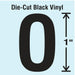 K8338 LetterLabel Vinyl 1inH 5/8inW PK10