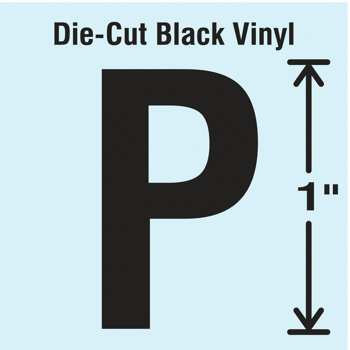K8338 LetterLabel Vinyl 1inH 5/8inW PK10