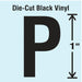 K8338 LetterLabel Vinyl 1inH 5/8inW PK10