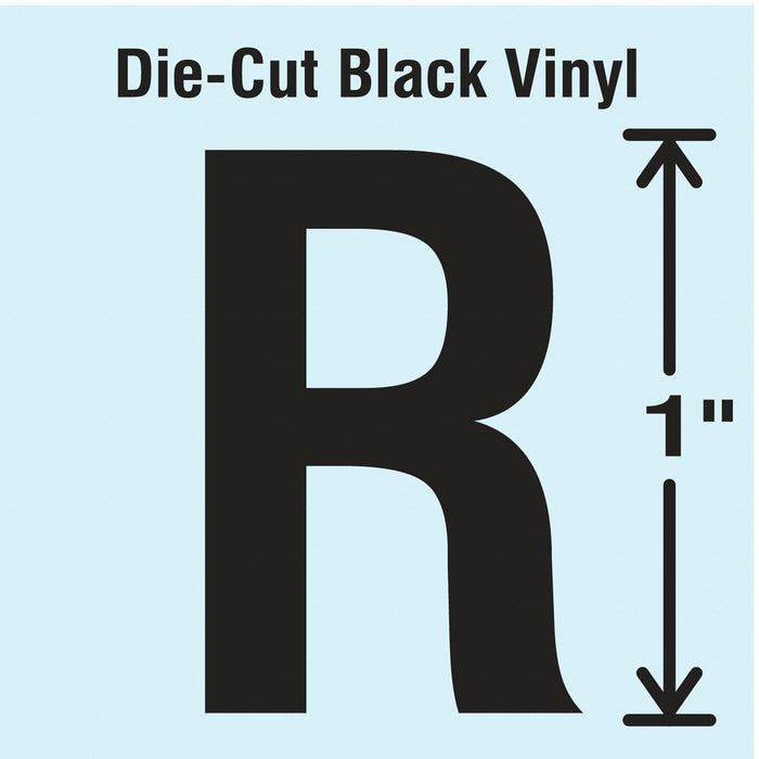 K8338 LetterLabel Vinyl 1inH 5/8inW PK10