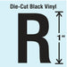 K8338 LetterLabel Vinyl 1inH 5/8inW PK10