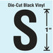 K8338 LetterLabel Vinyl 1inH 5/8inW PK10