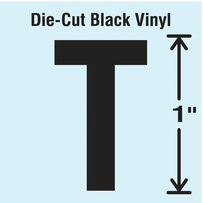 K8338 LetterLabel Vinyl 1inH 5/8inW PK10