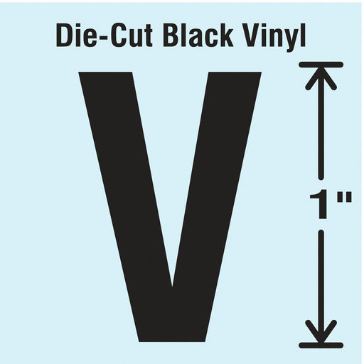 K8338 LetterLabel Vinyl 1inH 5/8inW PK10
