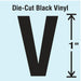 K8338 LetterLabel Vinyl 1inH 5/8inW PK10