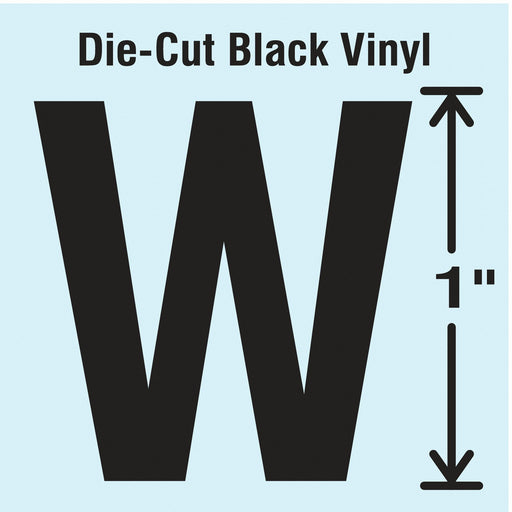 K8338 LetterLabel Vinyl 1inH 5/8inW PK10