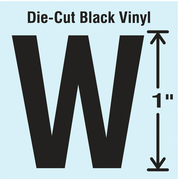 K8338 LetterLabel Vinyl 1inH 5/8inW PK10