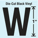 K8338 LetterLabel Vinyl 1inH 5/8inW PK10