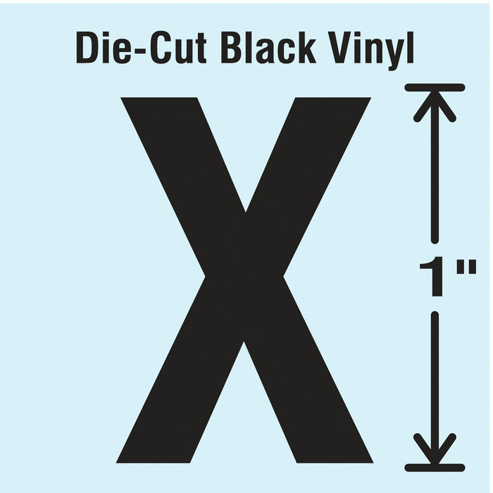 K8338 LetterLabel Vinyl 1inH 5/8inW PK10